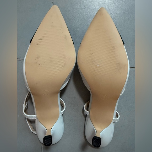 Coutgo Women‘s Bow Tie Slingback Pumps Pointed Toe Kitten Low Heel - Picture 11 of 12